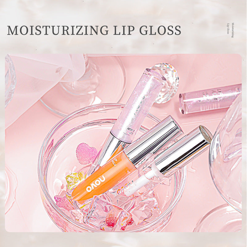 Pack of 3-Novo Moisturizing Lip Oil Gloss Hydrating Clear Shine