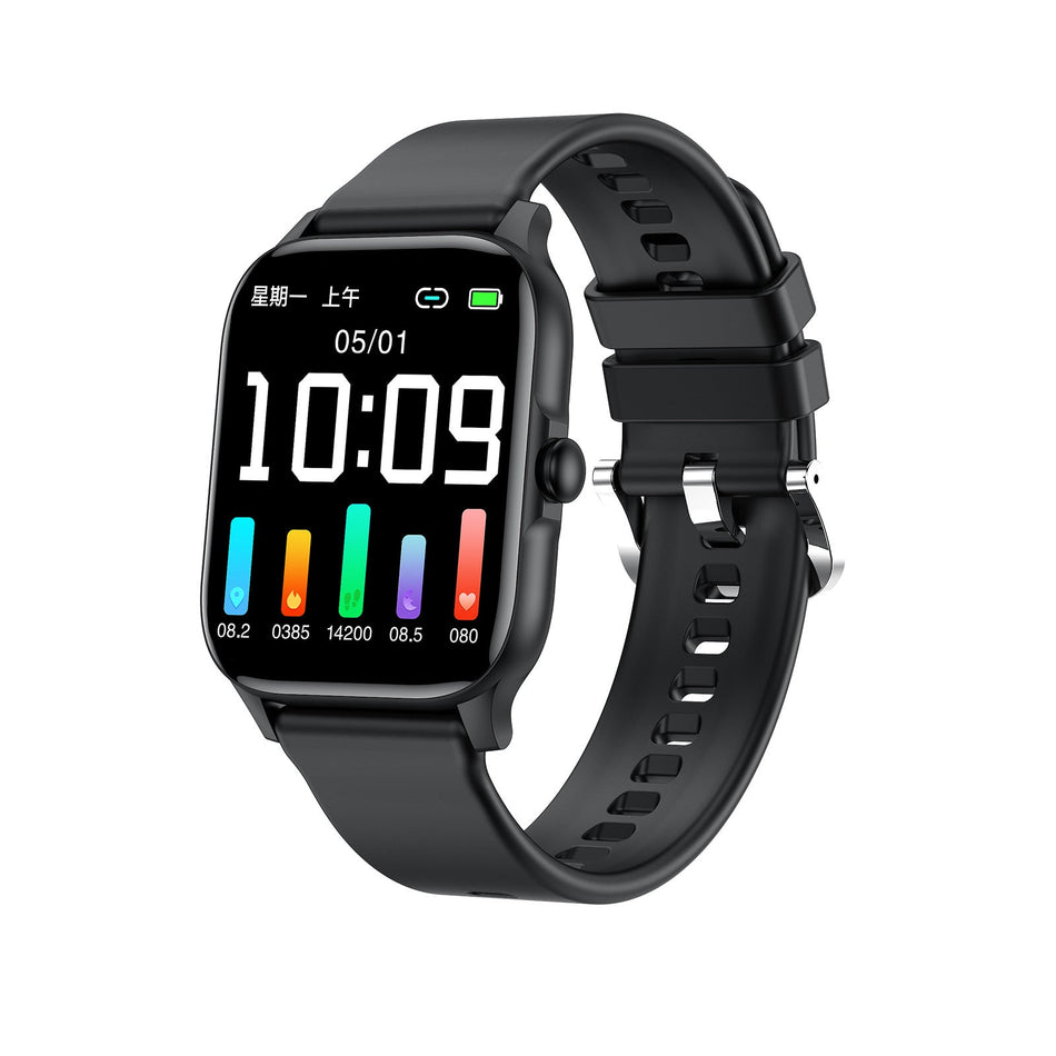 M1 Smart Watch Bluetooth Calling Heart Rate Sports Watch Unisex in Black