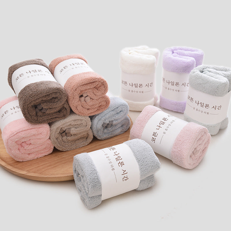 Light brown Soft Coral Velvet Towel for Face Care, Baby & Household Use  Description: 35*75cm