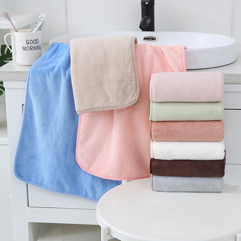 Extra Large Coral Fleece Bath Towel Set Thick Quick-Dry Home Use