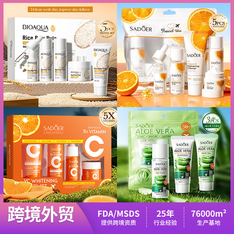 Bioaoua Travel Skincare Set Whitening Hydrating Mini Kit