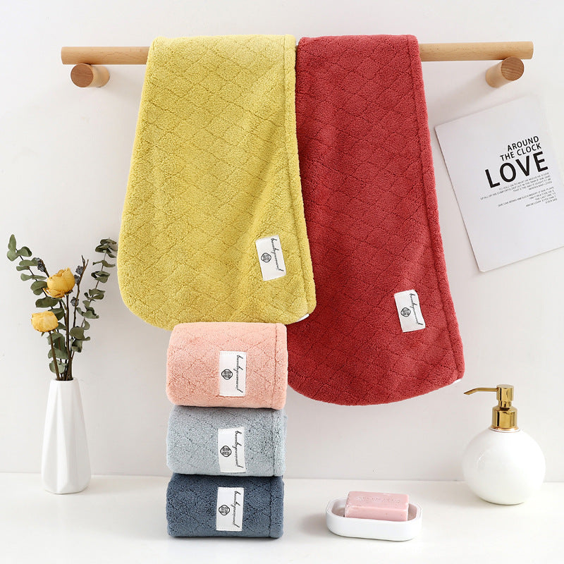 European Flower Coral Fleece Hair Drying Cap Absorbent Turban