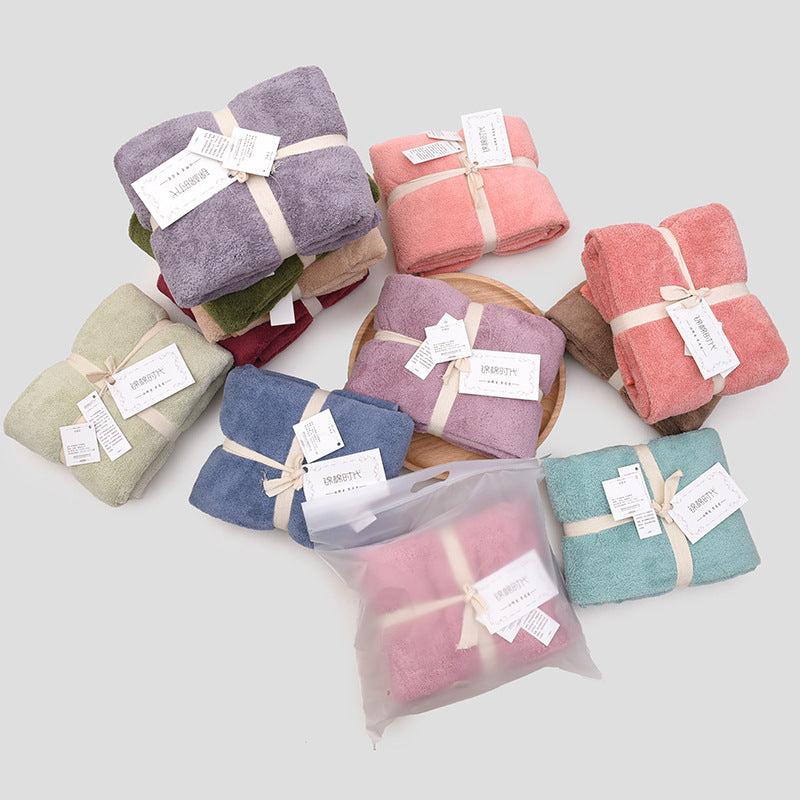 Pink Japanese Style Microfiber Bath Towel Plain Color Custom Logo 140*70cm