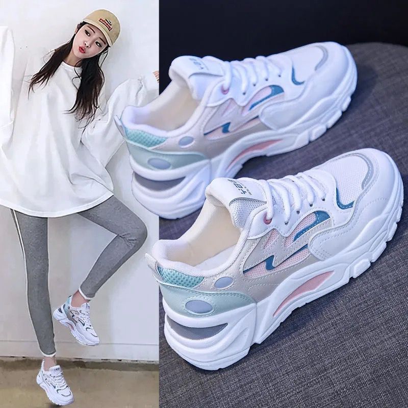 Women's Thick Sole Korean Style Dad Sneakers Casual Street Style