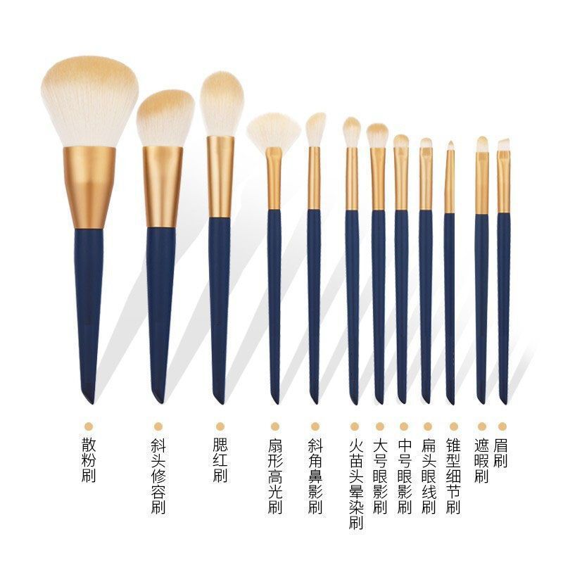 12-Piece Grape Makeup Brush Set Soft Portable Beauty Kit