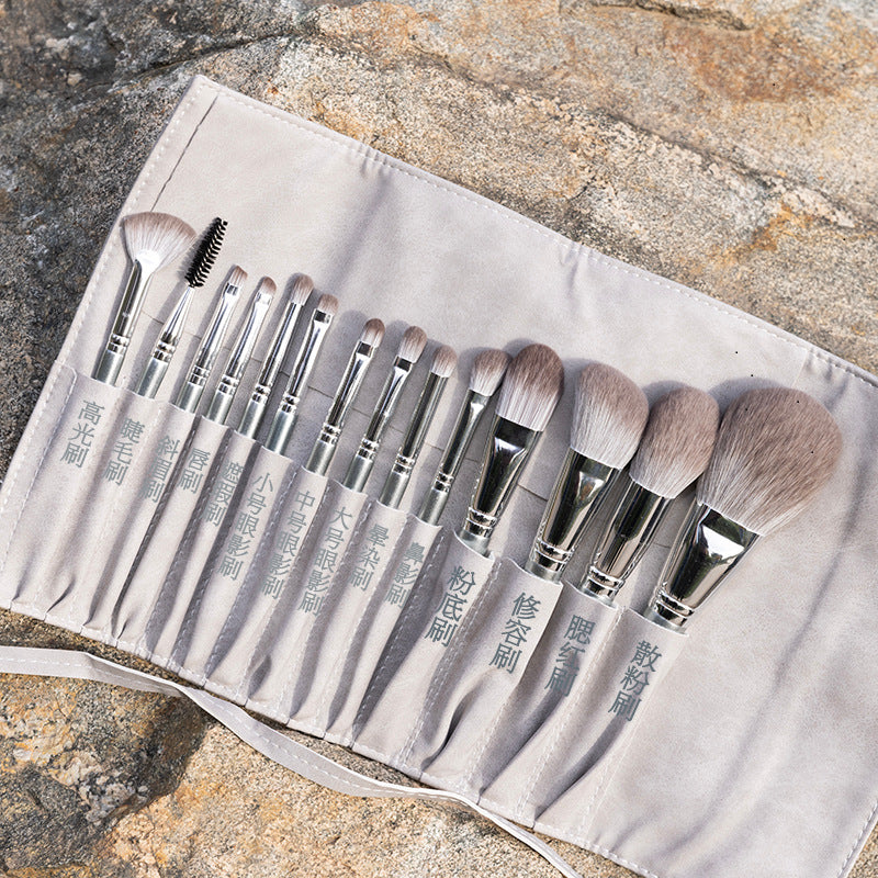 Morandi 12-Piece Makeup Brush Set Soft Beginner Beauty Kit