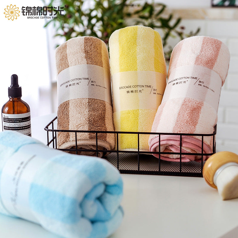 Custom Cationic Coral Fleece Towel Set Absorbent Gift Bath Towels
