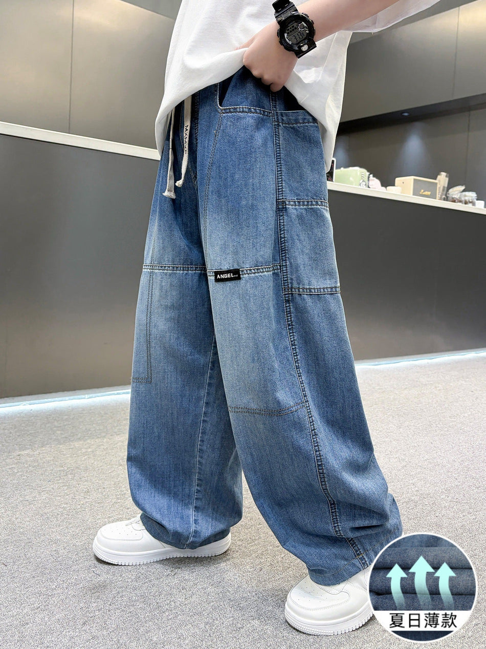 Boys Summer Straight-Leg Denim Pants Korean Style Casual Wear