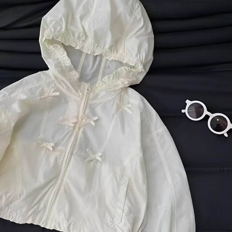 Girls Lightweight Hooded UV Protection Summer Jacket