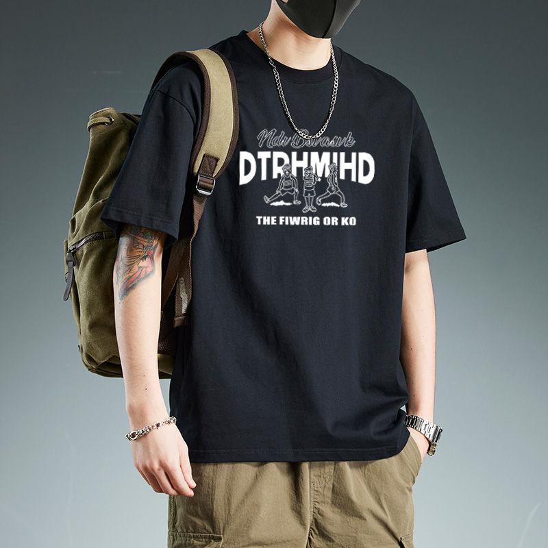 Men's Heavyweight Cotton Loose Fit Crew Neck Summer T-Shirt