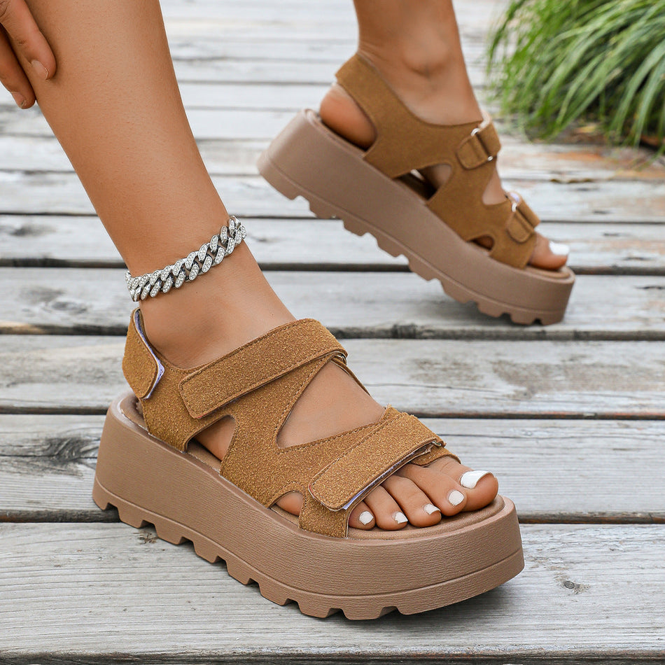 Women's Retro Platform Roman Sandals Casual Beach Shoes