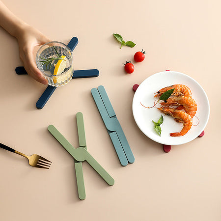 Foldable Silicone Heat Resistant Placemat Anti-Slip Table Mat