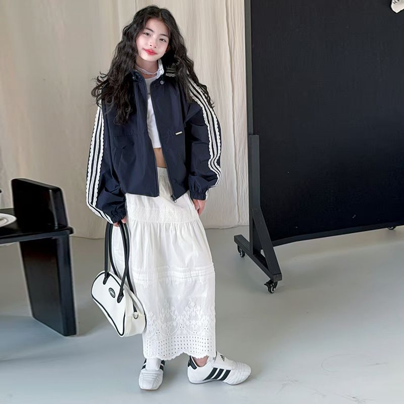 Girls Lace Collar Casual Autumn Jacket Sweet Style Outerwear