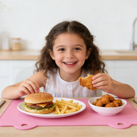 Yellow Silicone Placemat Waterproof Heat-Resistant Foldable Dining Mat