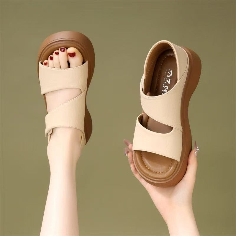 Women's Roman Style Platform Sandals Soft Sole Beach Shoes