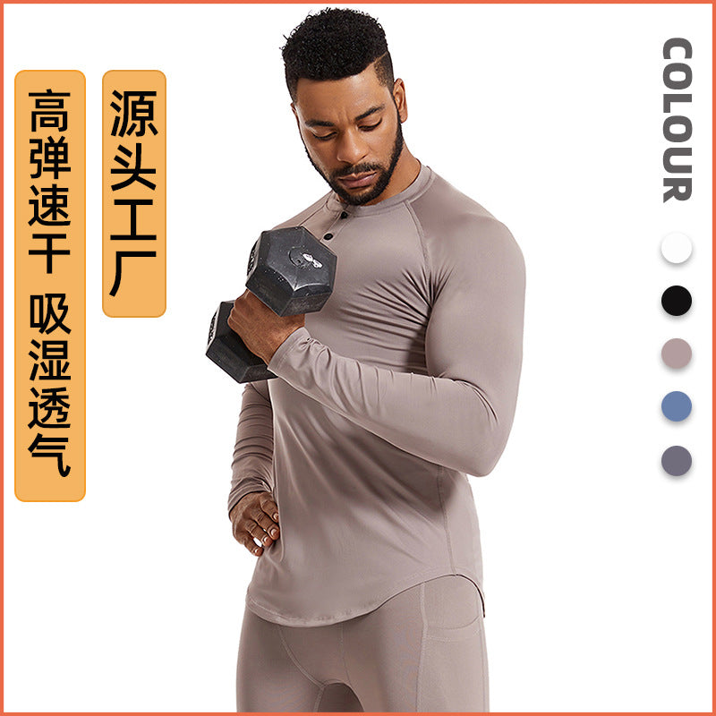 Men's Quick-Dry Compression Long Sleeve Running Shirt