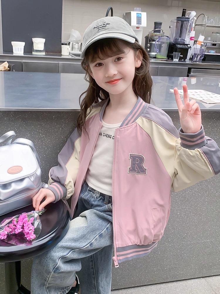 Girls Baseball Style Autumn Jacket Korean Trend Outerwear