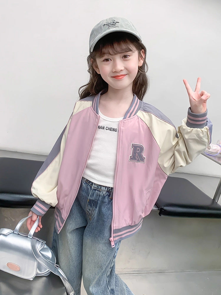 Girls Baseball Style Autumn Jacket Korean Trend Outerwear