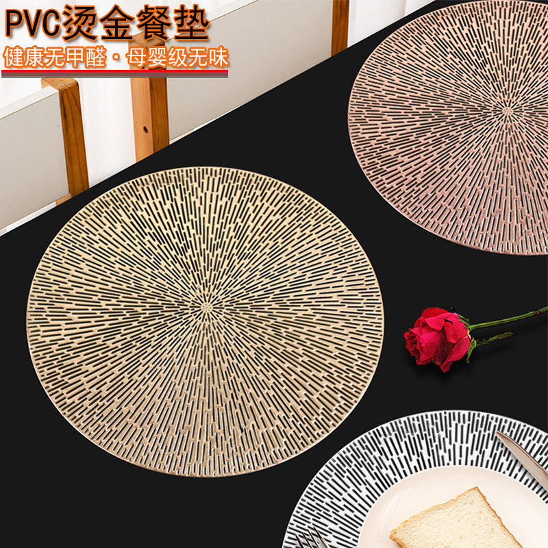 Nordic PVC Round Placemat Waterproof Heat-Resistant Table Mat 3Pc