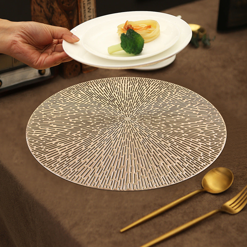 Nordic PVC Round Placemat Waterproof Heat-Resistant Table Mat 3Pc