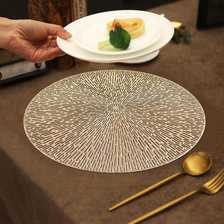 Nordic PVC Round Placemat Waterproof Heat-Resistant Table Mat 3Pc