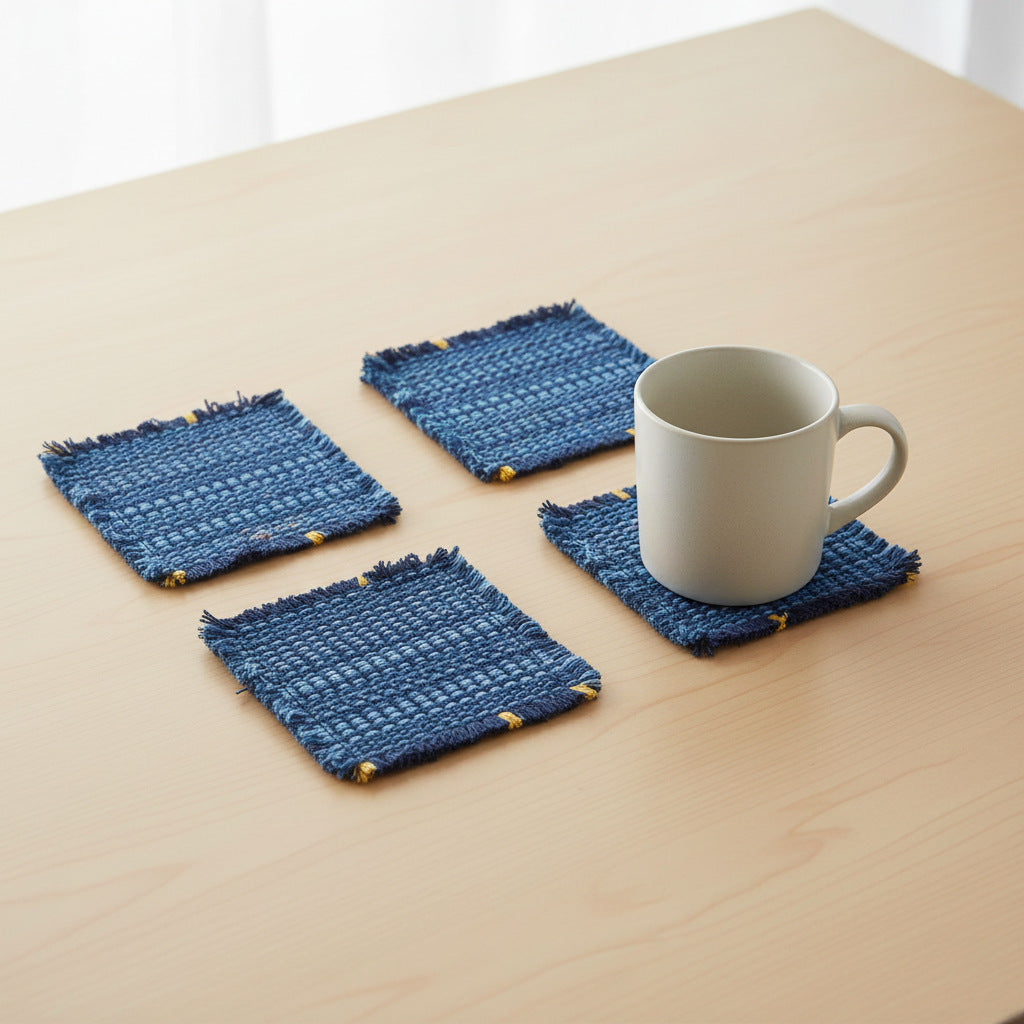Starry sky Japanese Style Cotton Rope Woven Coasters Heat Insulation Pads