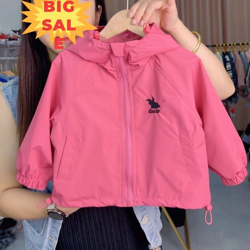 Kids Cartoon Hooded Jacket UV Protection Spring Autumn Coat