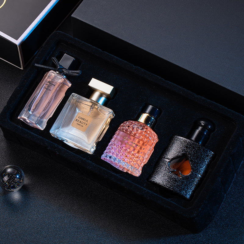 Women's Light Fragrance Perfume Gift Set Four-Piece Collection