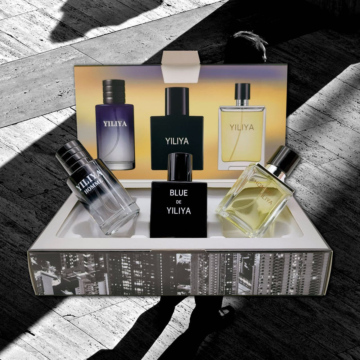 Women's Light Fragrance Perfume Set Three-Piece Gift Box Collection