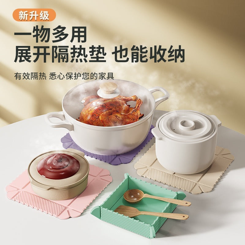 Foldable Heat-Resistant Insulation Mat for Casseroles & Outdoor