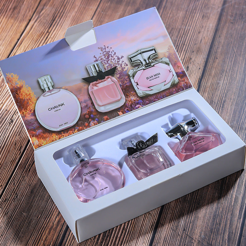 Women's Three-Piece Perfume Set Long-Lasting Fragrance Gift Box