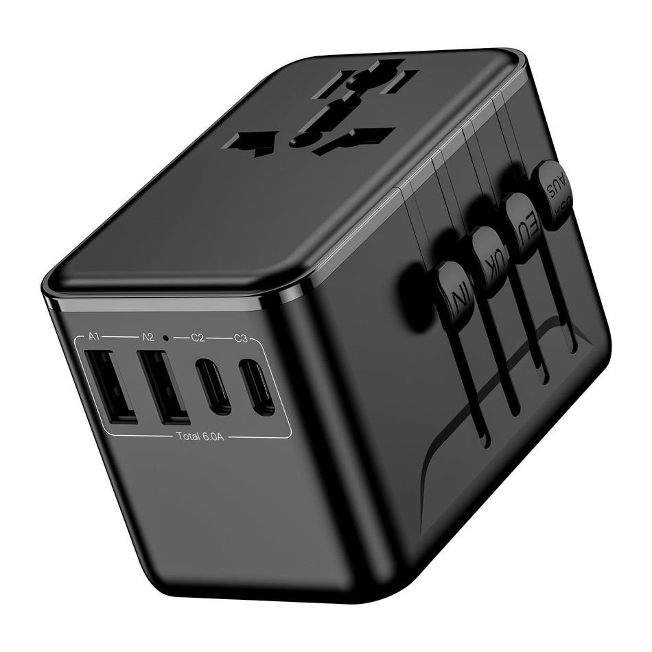 Universal Travel Adapter Socket 3 Type-C + 2 USB Charging Plug