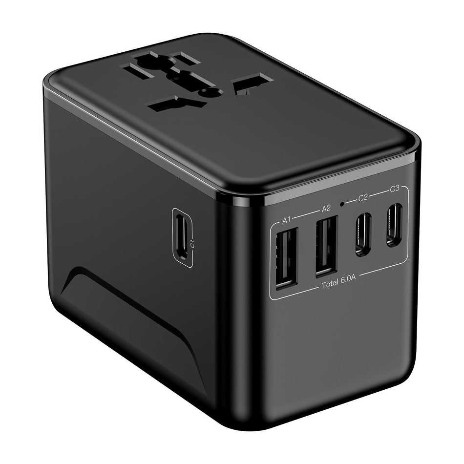 Universal Travel Adapter Socket 3 Type-C + 2 USB Charging Plug