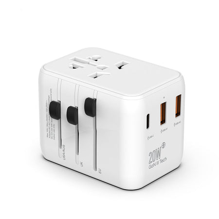 Universal PD20W Fast Charging Travel Adapter Multi Standard Plug