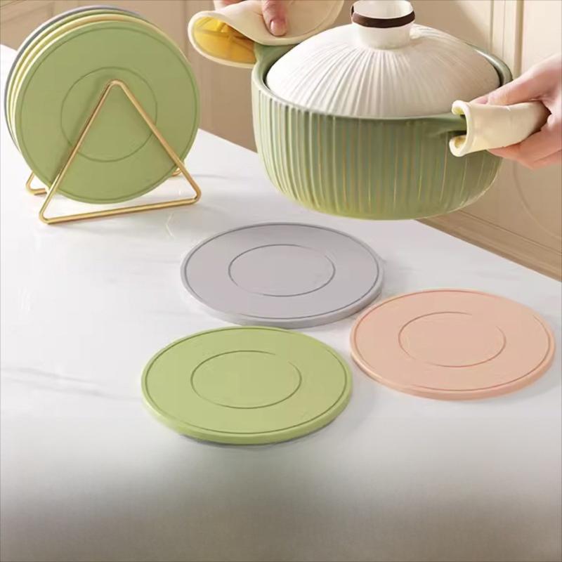 Multicolor 6 Light Luxury Soft Adhesive Heat Insulation Placemat Anti-Scalding Table Mat