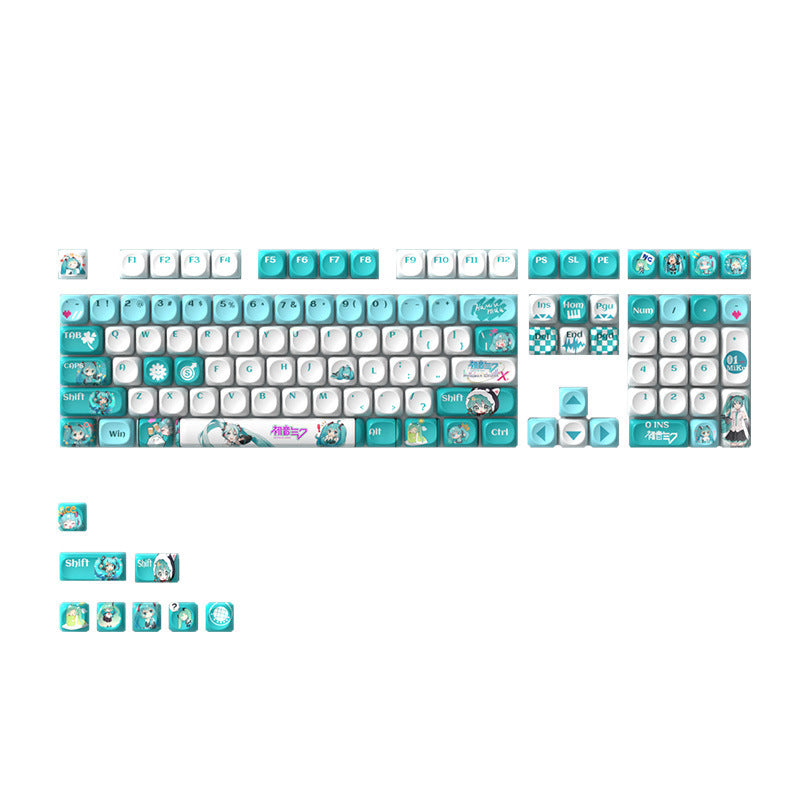 Anime Theme PBT Five-Sided Sublimation Keycap Set Mechanical Keyboard