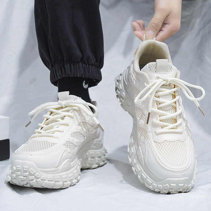 Men's Breathable Thick-Sole Dad Sneakers for Sports & Casual Wear