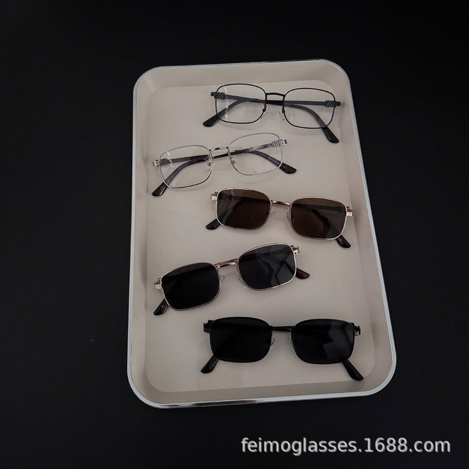 Feimo Retro Square Metal UV400 Fashion Sunglasses