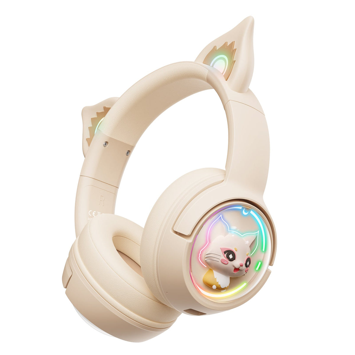 Wireless Bluetooth Headset Head-Mounted Gaming Headset with Microphone in White