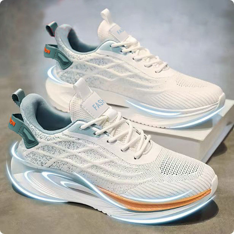 Men's Lightweight Flyknit Running Sneakers with Breathable Mesh