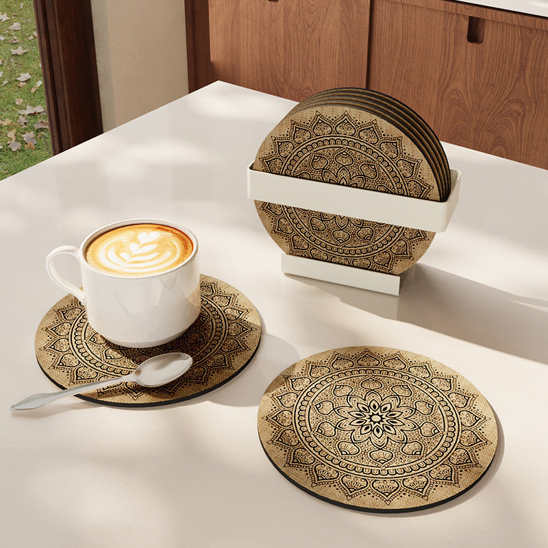 Disposable coaster-burney Disposable Non-Slip Heat Insulation Table Mat Coaster Set for Kitchen Use 3 Pc 20x20cm