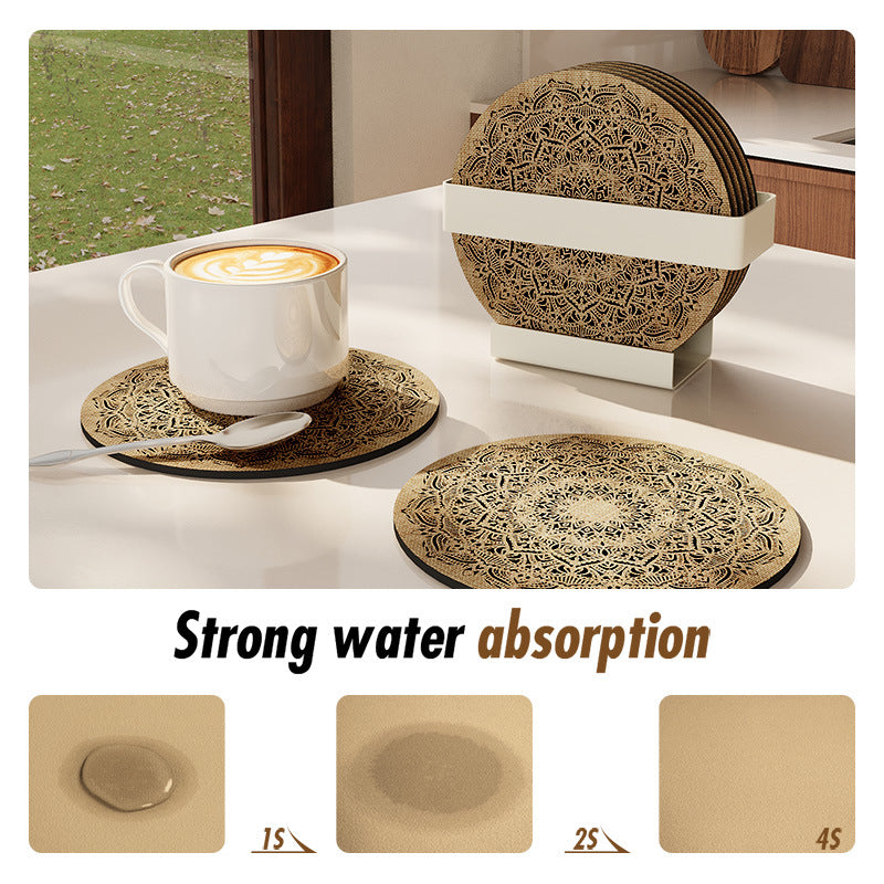 Disposable Non-Slip Heat Insulation Table Mat Coaster Set for