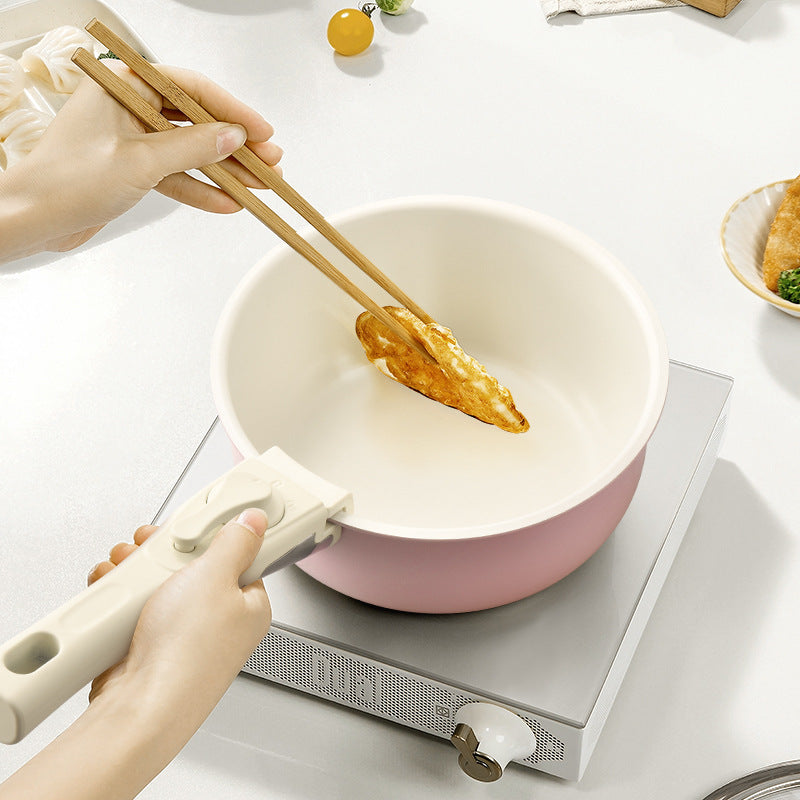 Detachable Handle Nonstick Cookware Set Wok Soup & Frying Pans
