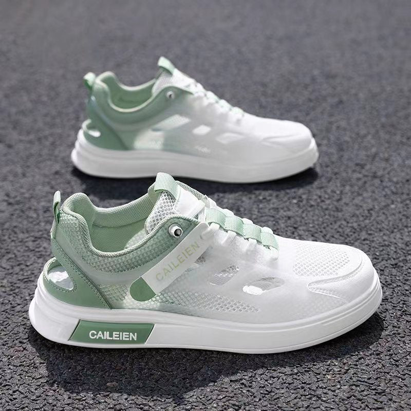 Men's Breathable Mesh Sneakers Casual Lace-Up Sports Shoes