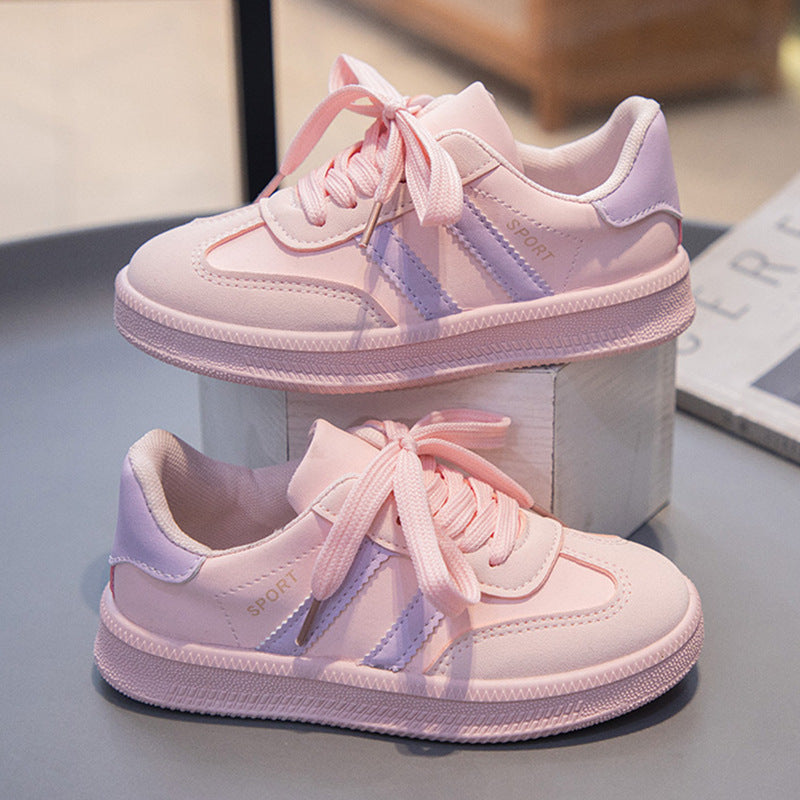 Girls Waterproof White Sneakers Soft Sole Casual Sports Shoes