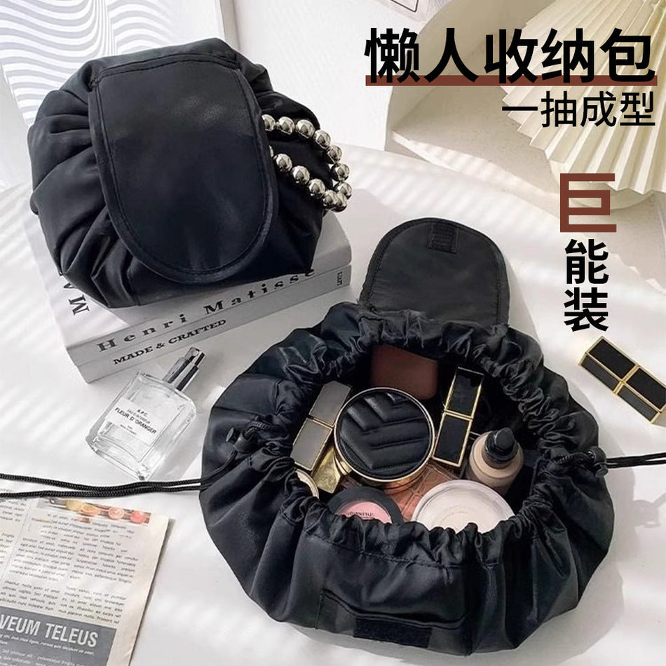Portable Drawstring Cosmetic Bag Large Capacity Travel Organizer