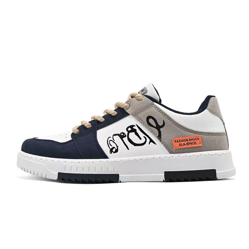 Men's Color-Block Casual Sneakers with Breathable Comfort