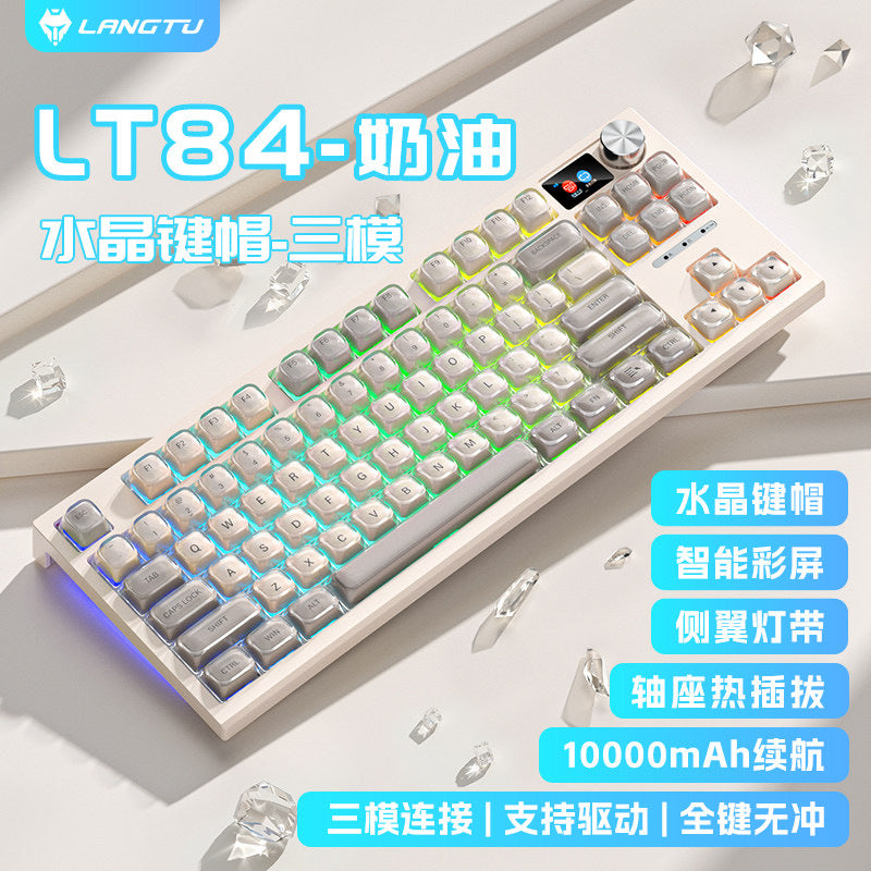 Langtu LT84 Hot-Swap Mechanical Keyboard Tri-Mode Wireless Gaming