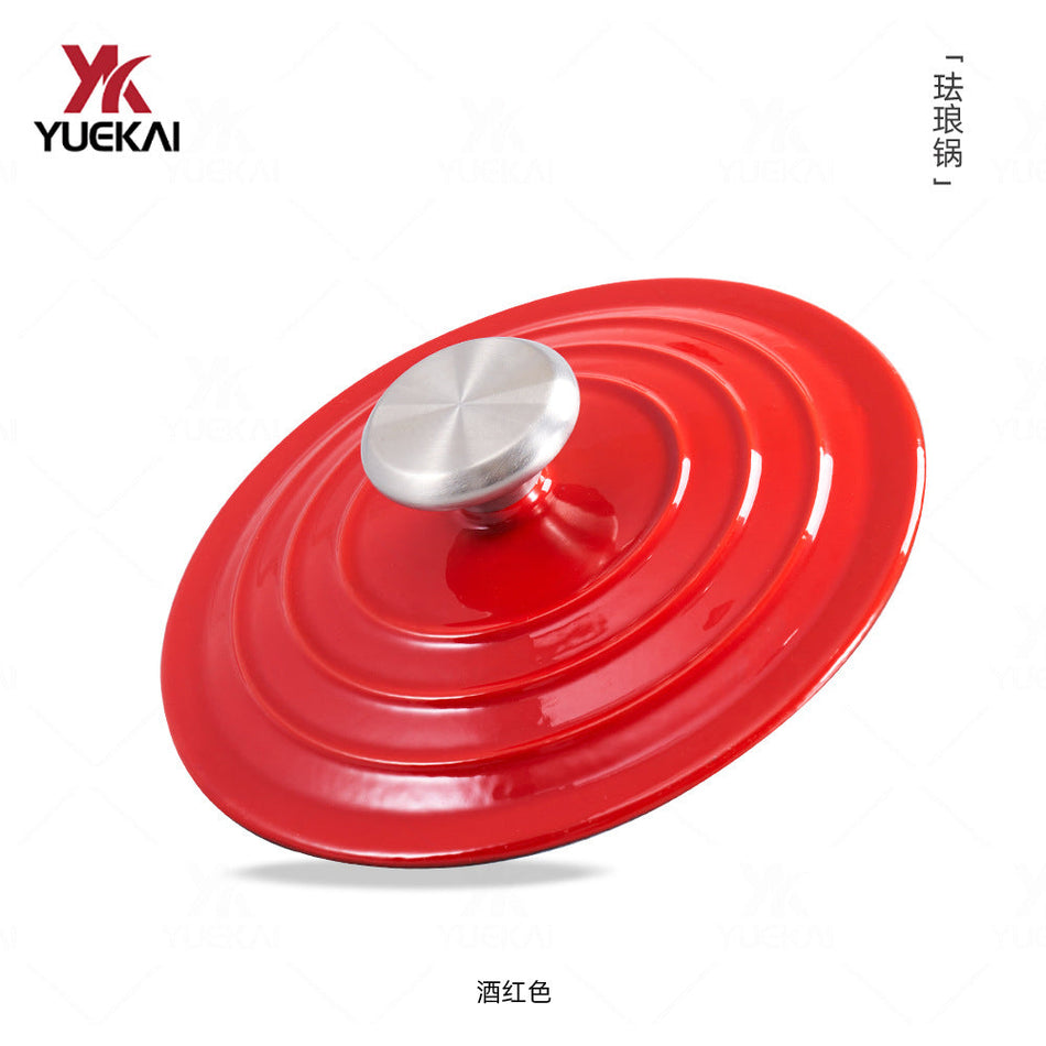 Yuekai Enamel Cast Iron Non-Stick Stew Pot