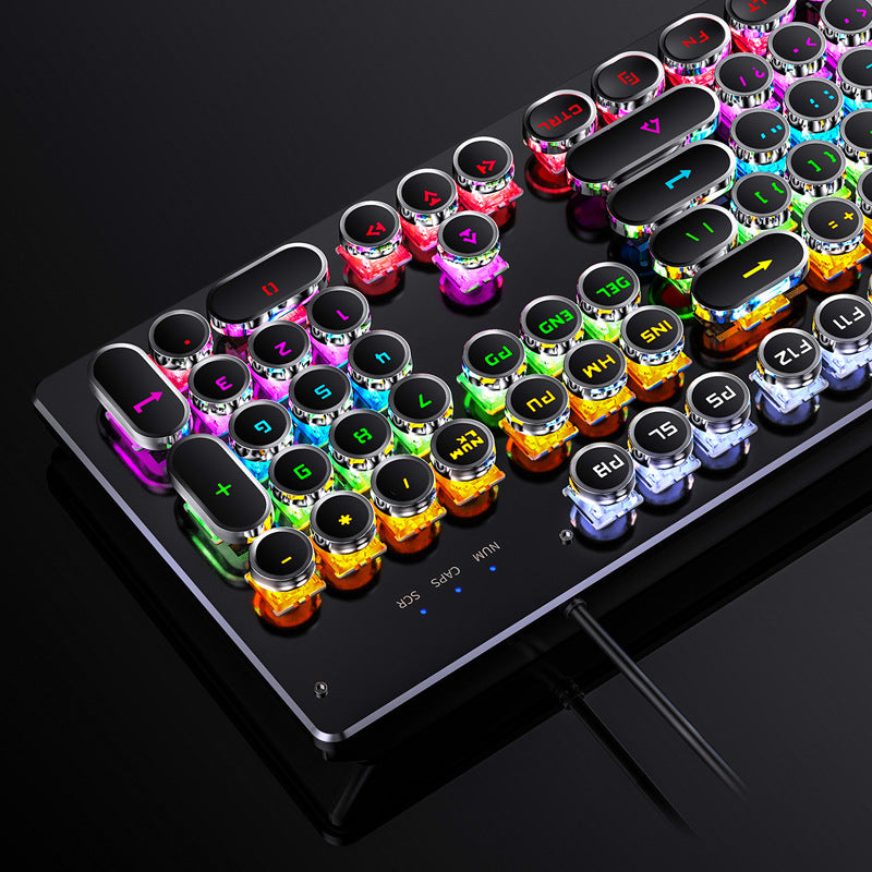 Silver Sculpture Summoner Hot-Swap Mechanical Gaming Keyboard Green Switch in Black